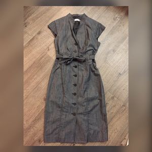 Calvin Klein denim button front dress size 6